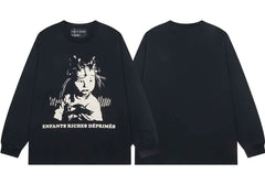 Enfants Riches Déprimés Crown Child Portrait Long-Sleeve - Black