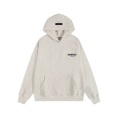 Fear Of God Essentials Chest Logo Pullover Hoodie Light Oat Heather