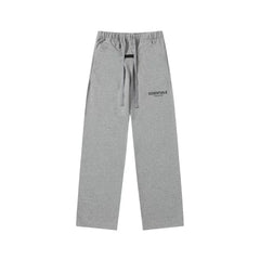 Fear Of God Essentials Logo Wide‑Leg Sweatpants Medium Heather Grey