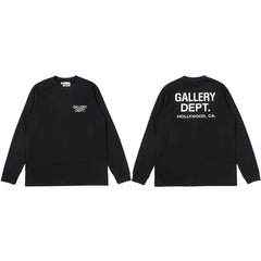 Gallery Dept. Hollywood Logo Long Sleeve T-Shirt - Black