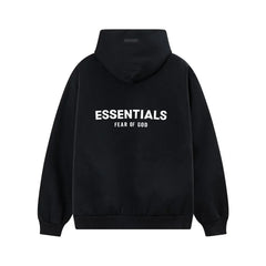 Fear Of God Essentials Back Logo Oversized Hoodie Black