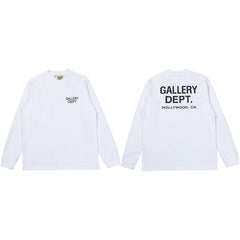 Gallery Dept. Hollywood Logo Long Sleeve T-Shirt - White