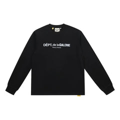 Gallery Dept. Front-Logo DÉPT. de la GALERIE Long Sleeve T-Shirt - Black