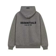 Fear Of God Essentials Back Logo Oversized Hoodie Medium Heather Grey