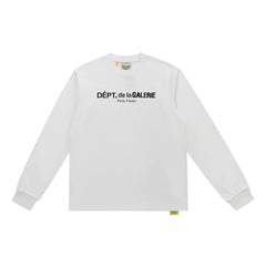 Gallery Dept. Front-Logo DÉPT. de la GALERIE Long Sleeve T-Shirt - White