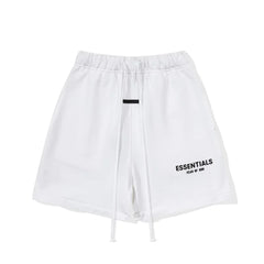 Fear Of God Essentials Logo Fleece Shorts White