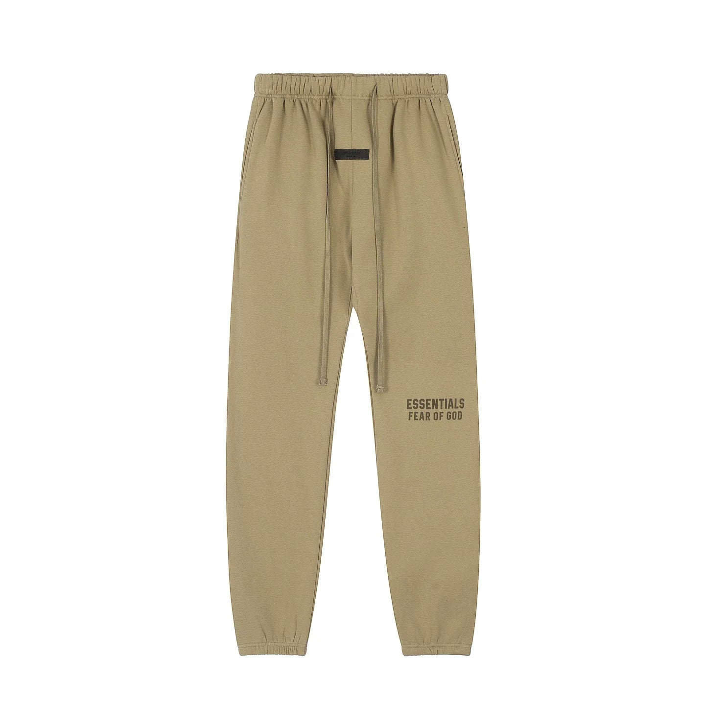Fear Of God Essentials Double‑Line Plush Jogger Pants Khaki