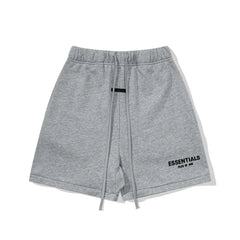 Fear Of God Essentials Logo Fleece Shorts Light Heather Grey
