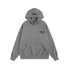 Fear Of God Essentials Chest Logo Pullover Hoodie Medium Heather Grey