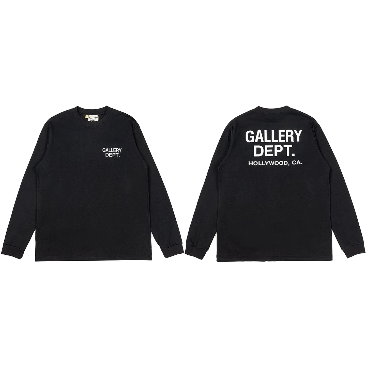 Gallery Dept. Hollywood Logo Long Sleeve T-Shirt - Black