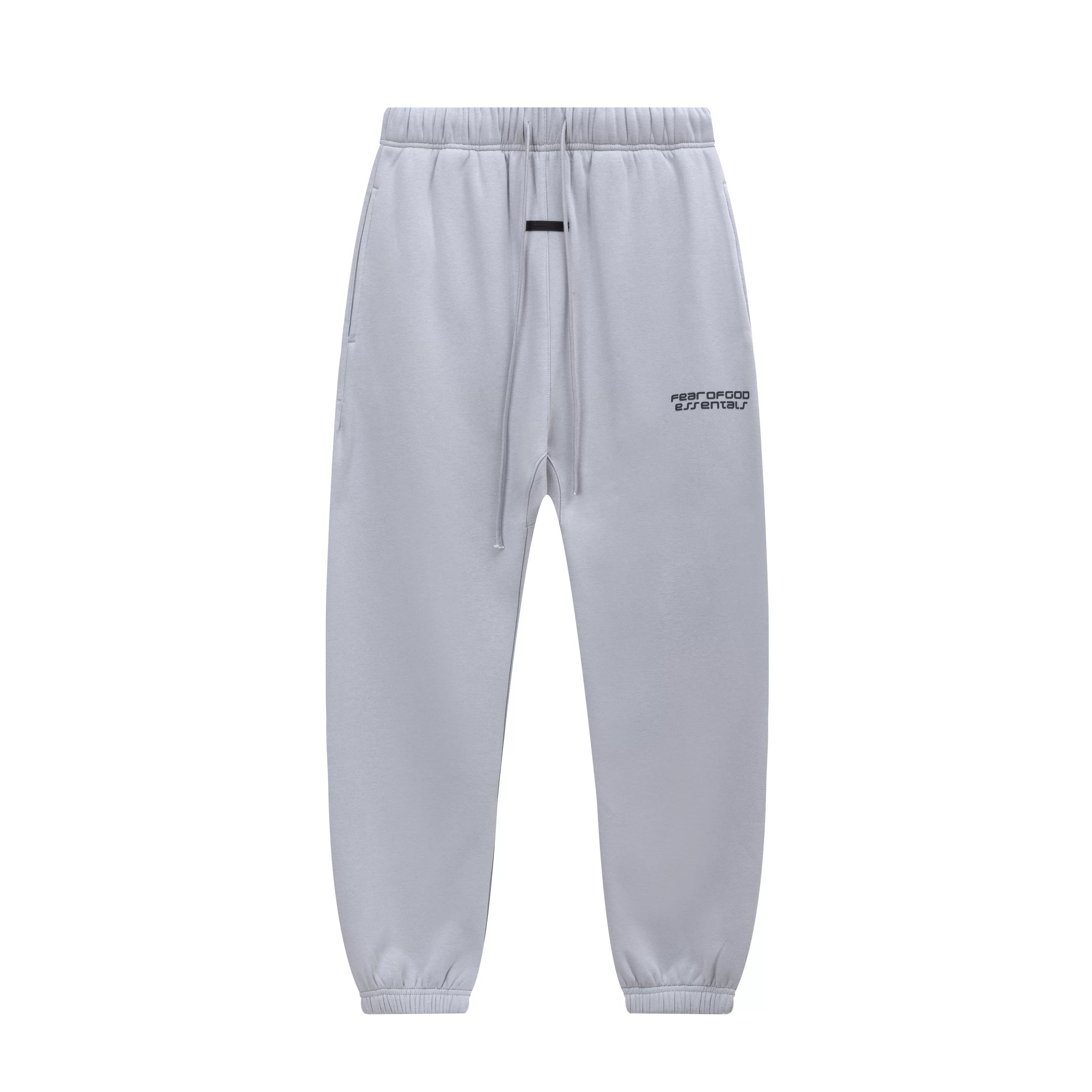 Fear Of God Essentials Silicone Letter Jogger Pants Light Grey