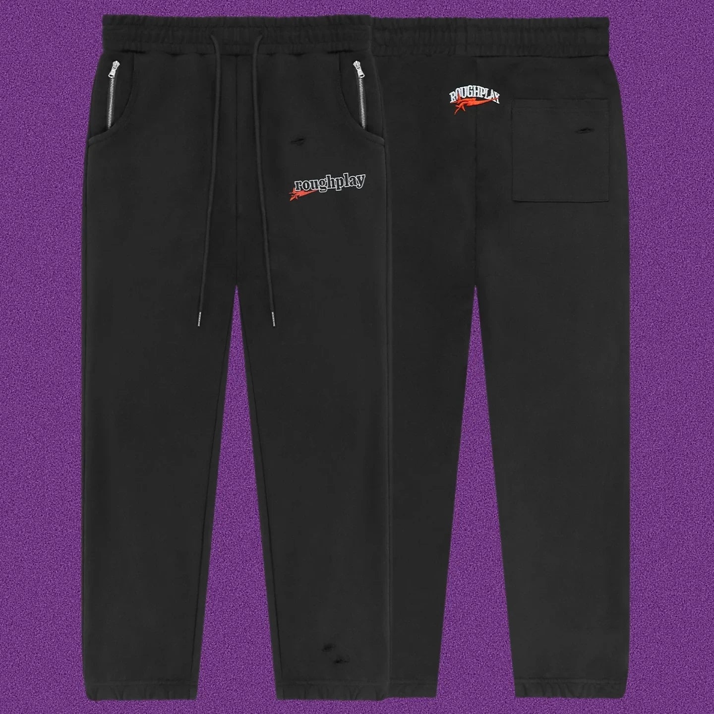 Roughplay Small Logo Track Sweatpants - Black