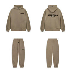 Fear Of God Essentials Hoodie Sweatpants Tracksuit Set Taupe
