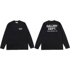 Gallery Dept. Hollywood Logo Long Sleeve T-Shirt - Black